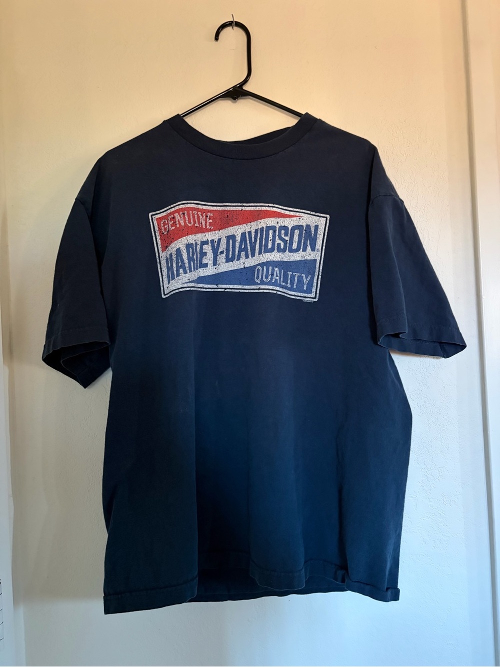 Harley-Davidson Navy Short Sleeve Tee with Red, White and Blue Logo
